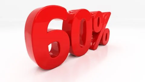 3d sixty percent Stock Illustration