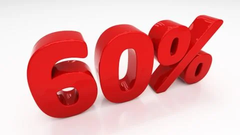 3d sixty percent Illustrazione stock