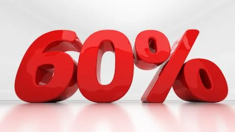 3d sixty percent Stock Illustration