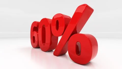 3d sixty percent Stock Illustration