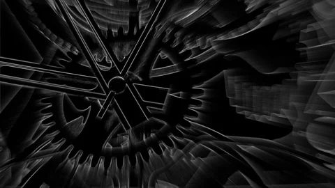 3d sketch clockwork gear animation Vídeos de archivo 111749332