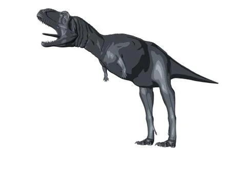 3d sketch render of a  dinosaur Stock Illustration