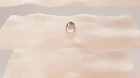 3D skin cell visuals. vitamin through the skin layer repair wrinkles anti aging Vídeo Stock 334589571