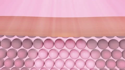 3D skin layer cell repair Effect Video stock 140186911