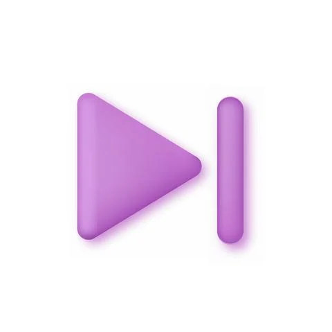 3d skip, next button, player button. Vector Stock Illustration