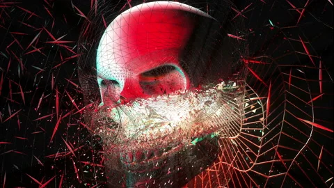 3D Skull 4K 01 Vidéo 94825402