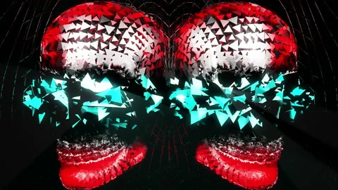 3D Skull 4K 02 Vidéo 94825451
