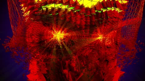 3D Skull 4K 03 Vidéo 94825500