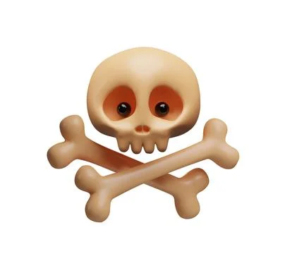 3d skull and bones. Stock Illustration