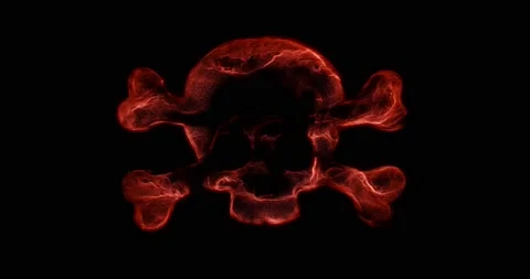 3D Skull cross and bone concept.  Stock Footage 137956142