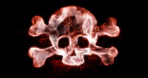 3D Skull cross and bone concept. Stock Illustration