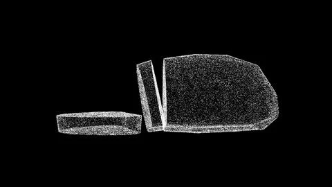 3D sliced bread on black background. Food and Nutrition concept. Business adv Stock Illustration