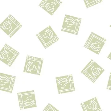 3d slicing software glyph seamless pattern Stock Illustration