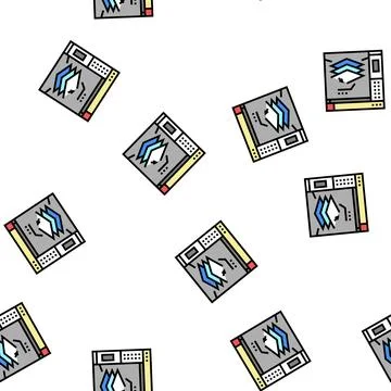 3d slicing software vector seamless pattern Stock Illustration