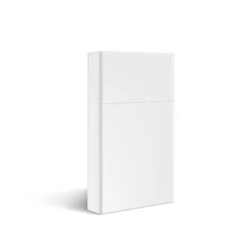 3D Slim Design White Cigarette Box Pack Ilustração Stock