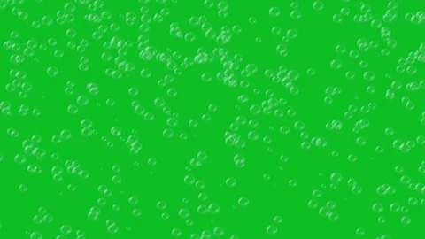 3d small bubbles constantly rise up on green screen 60FPS. Abstract festive Video stock 235946024