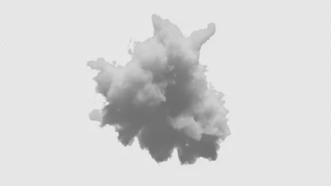 3D small cloud with alpha channel and looping animation Stock Footage 276428899