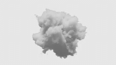 3D small cloud with alpha channel and looping animation Stock Footage 276429192