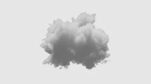 3D small cloud with alpha channel and looping animation Stock Footage 277949986