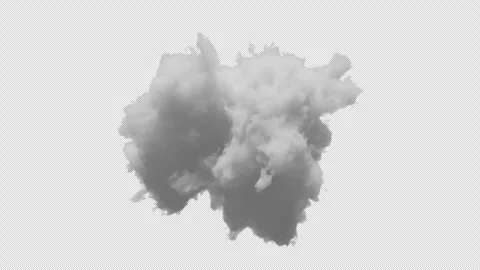 3D small cloud with alpha channel and looping animation Stock Footage 277950264