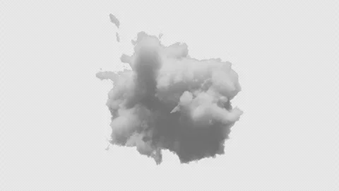 3D small cloud with alpha channel and looping animation Stock Footage 282526328