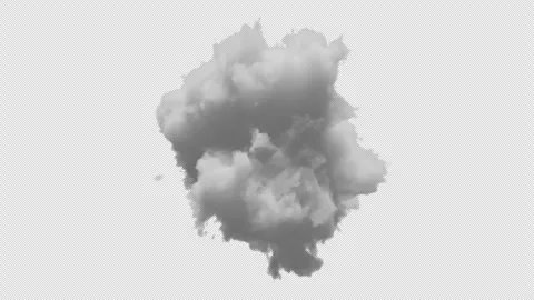 3D small cloud with alpha channel and looping animation Stock Footage 282526844