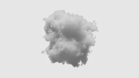 3D small cloud with alpha channel and looping animation Stock Footage 285151477