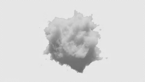 3D small cloud with alpha channel and looping animation Stock Footage 288625369