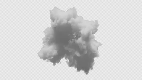 3D small cloud with alpha channel and looping animation Stock Footage 308738607