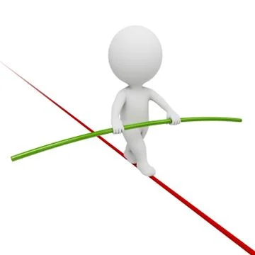 3d small people - acrobat Stock Illustration