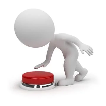 3d small people - button Stock Illustration