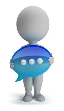 3d small people - chat icon Stock Illustration