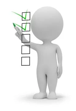 3d small people - checklist Stock Illustration