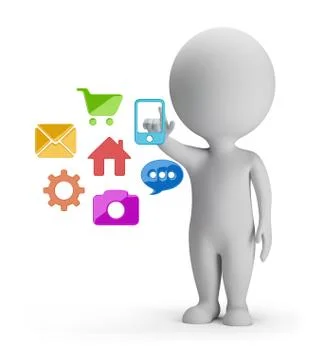 3d small people - choice of applications Stock Illustration