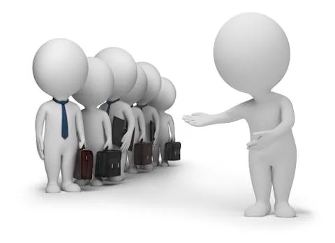 3d small people - clients Stock Illustration
