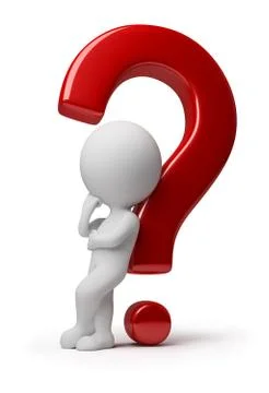 3d small people - complicated question Stock Illustration