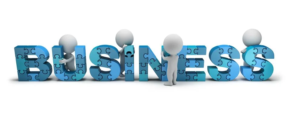 3d small people - concept of creating a business Stock Illustration