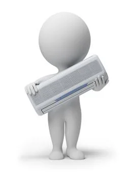 3d small people - conditioner Stock Illustration