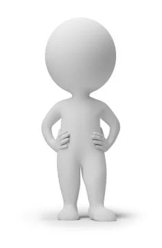 3d small people - confidence Stock Illustration
