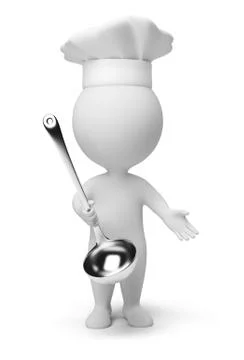 3d small people - cook Stock Illustration