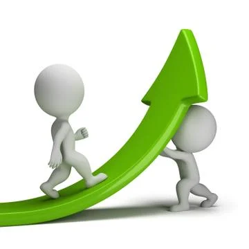 3d small people - cooperation Stock Illustration