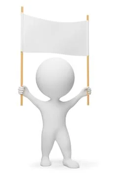 3d small people - demonstrator Stock Illustration