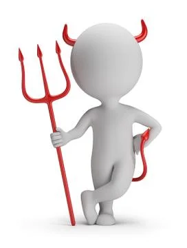 3d small people - devil Stock Illustration