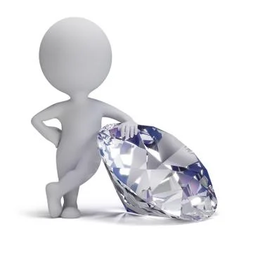 3d small people - diamond Stock Illustration
