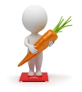 3d small people - diet Stock Illustration