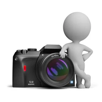 3d small people - digital camera Stock Illustration