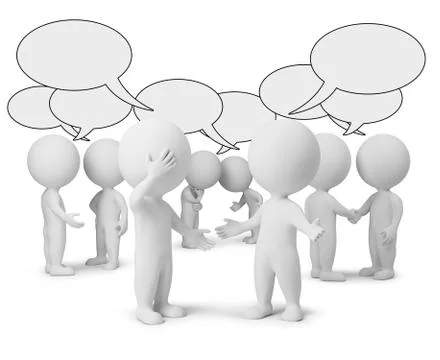 3d small people - discussion Stock Illustration