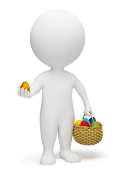 3d small people - easter Stock Illustration