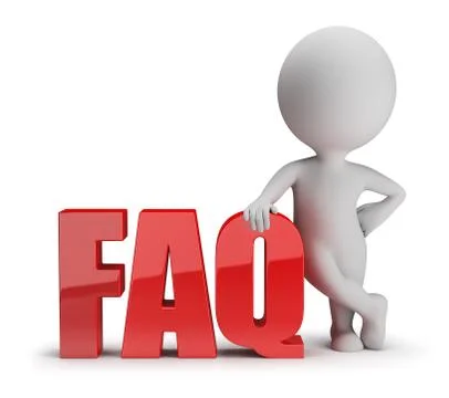 3d small people - faq Stock Illustration