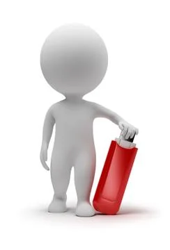 3d small people with flash drive Stock Illustration